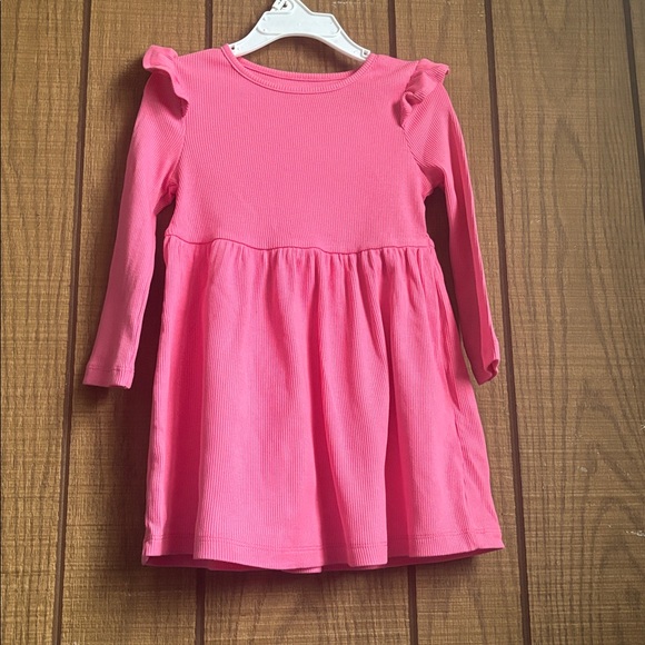 Pink Long Sleeve Ruffle Dress - Picture 2 of 5